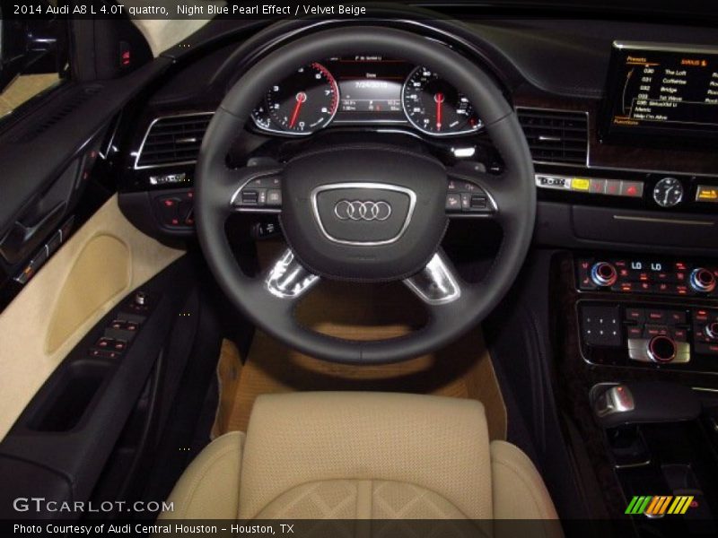 Night Blue Pearl Effect / Velvet Beige 2014 Audi A8 L 4.0T quattro