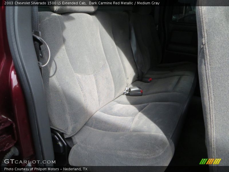 Dark Carmine Red Metallic / Medium Gray 2003 Chevrolet Silverado 1500 LS Extended Cab