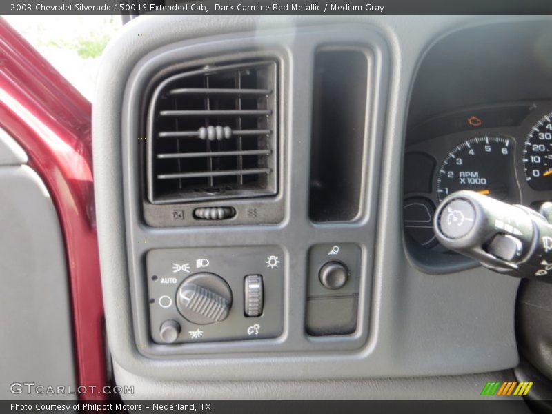 Dark Carmine Red Metallic / Medium Gray 2003 Chevrolet Silverado 1500 LS Extended Cab