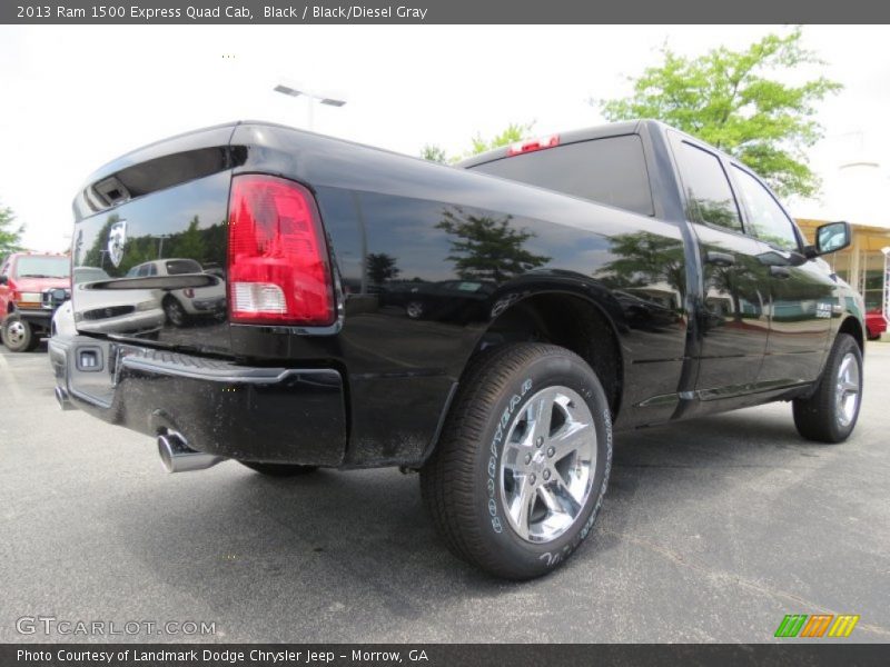 Black / Black/Diesel Gray 2013 Ram 1500 Express Quad Cab