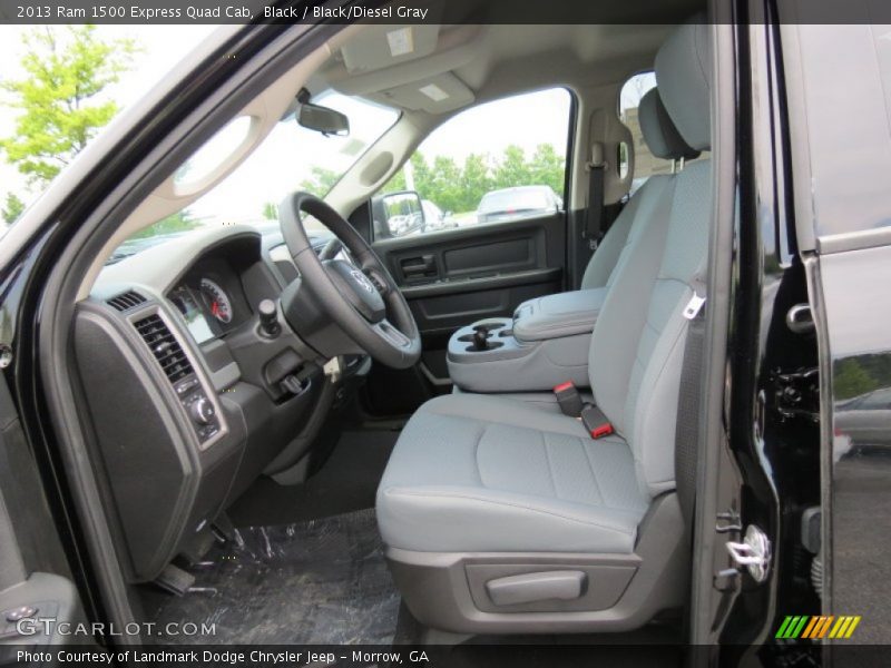 Black / Black/Diesel Gray 2013 Ram 1500 Express Quad Cab