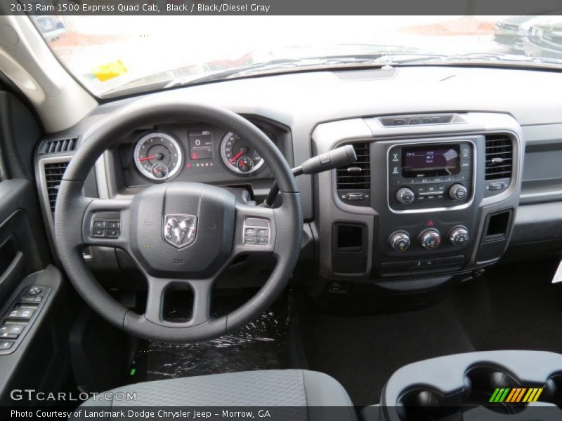 Black / Black/Diesel Gray 2013 Ram 1500 Express Quad Cab