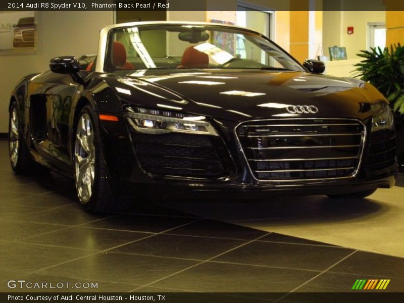Phantom Black Pearl / Red 2014 Audi R8 Spyder V10