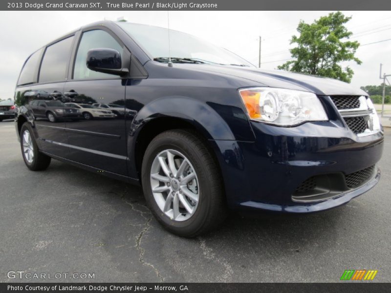 True Blue Pearl / Black/Light Graystone 2013 Dodge Grand Caravan SXT