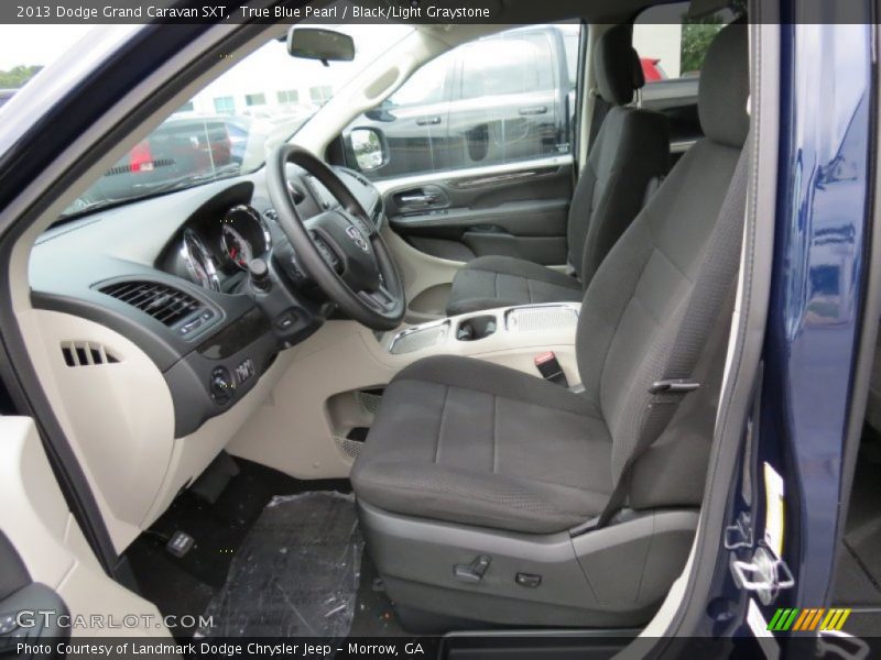 True Blue Pearl / Black/Light Graystone 2013 Dodge Grand Caravan SXT