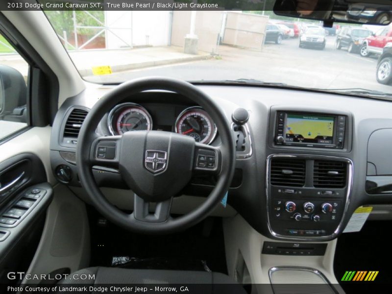 True Blue Pearl / Black/Light Graystone 2013 Dodge Grand Caravan SXT