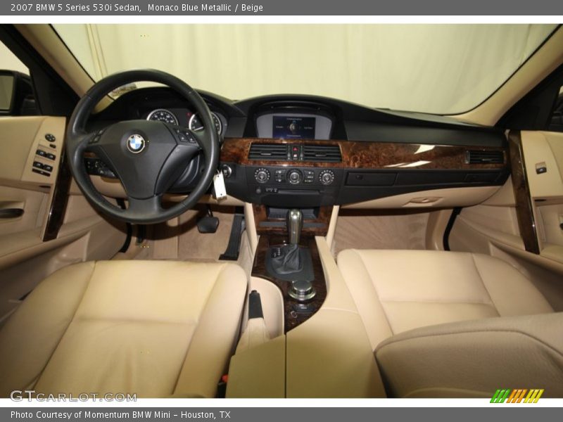 Monaco Blue Metallic / Beige 2007 BMW 5 Series 530i Sedan