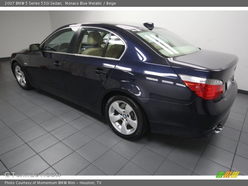 Monaco Blue Metallic / Beige 2007 BMW 5 Series 530i Sedan