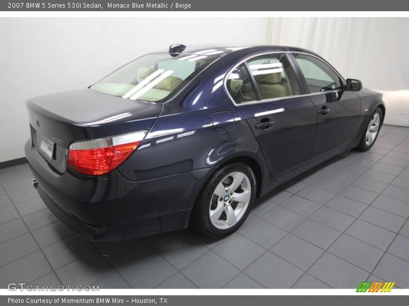 Monaco Blue Metallic / Beige 2007 BMW 5 Series 530i Sedan