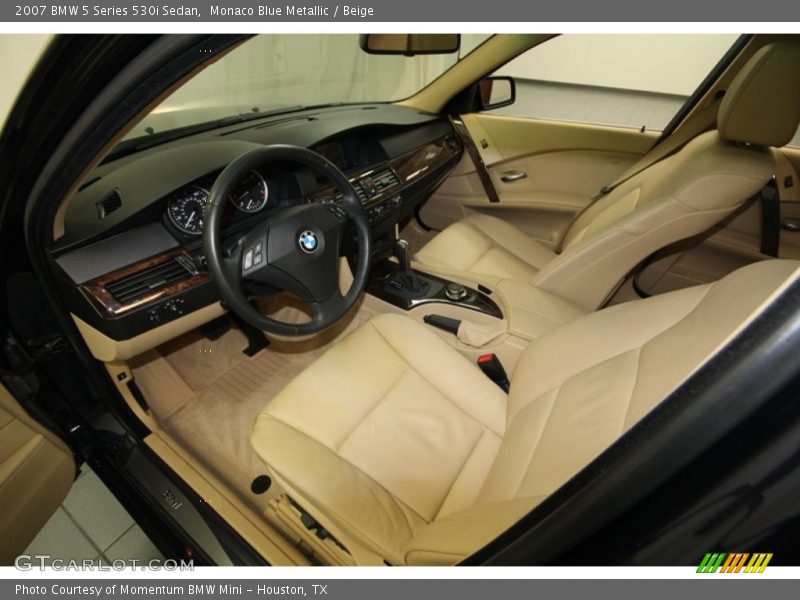 Monaco Blue Metallic / Beige 2007 BMW 5 Series 530i Sedan
