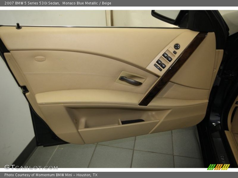 Monaco Blue Metallic / Beige 2007 BMW 5 Series 530i Sedan