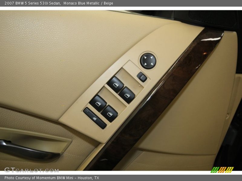Monaco Blue Metallic / Beige 2007 BMW 5 Series 530i Sedan