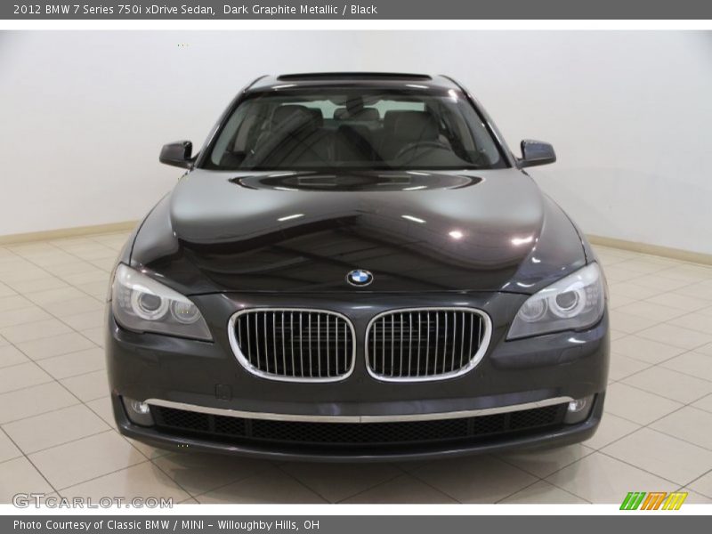 Dark Graphite Metallic / Black 2012 BMW 7 Series 750i xDrive Sedan