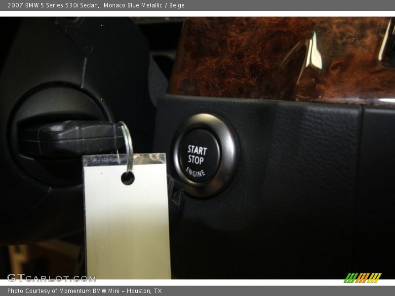 Monaco Blue Metallic / Beige 2007 BMW 5 Series 530i Sedan