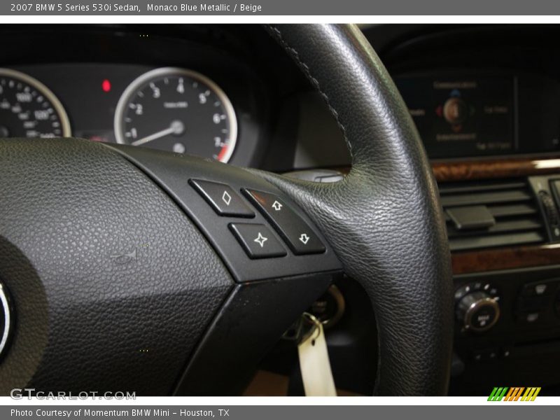 Monaco Blue Metallic / Beige 2007 BMW 5 Series 530i Sedan