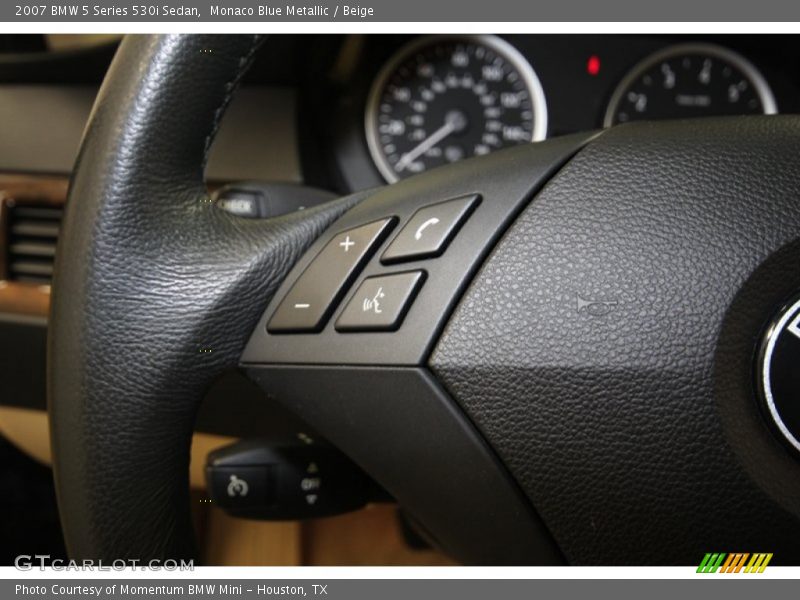 Monaco Blue Metallic / Beige 2007 BMW 5 Series 530i Sedan