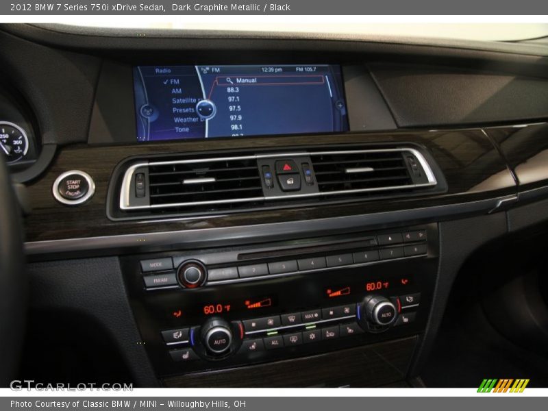 Dark Graphite Metallic / Black 2012 BMW 7 Series 750i xDrive Sedan