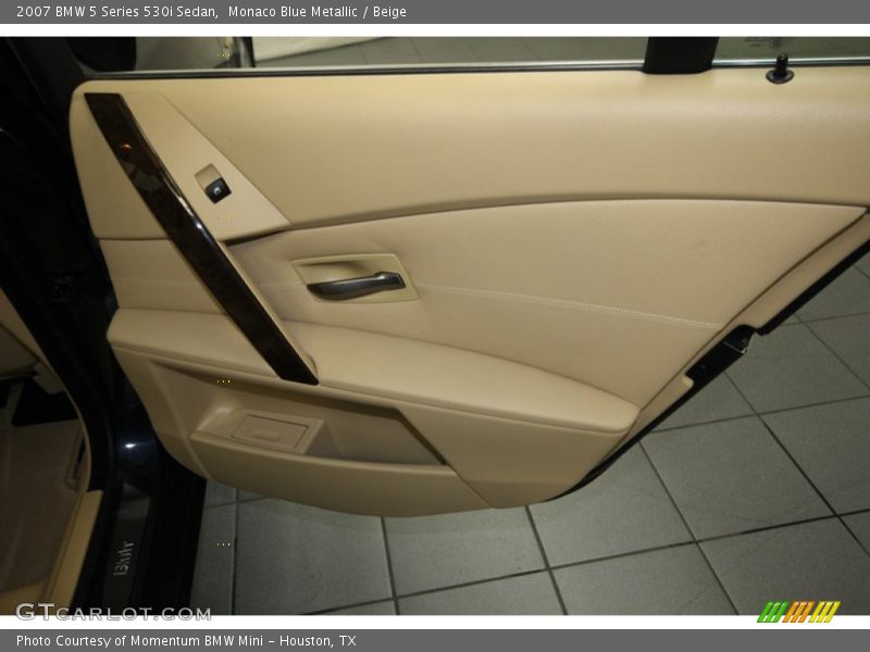 Monaco Blue Metallic / Beige 2007 BMW 5 Series 530i Sedan