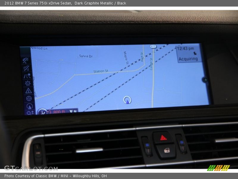 Dark Graphite Metallic / Black 2012 BMW 7 Series 750i xDrive Sedan
