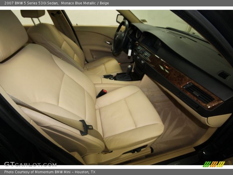 Monaco Blue Metallic / Beige 2007 BMW 5 Series 530i Sedan