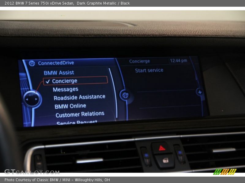 Dark Graphite Metallic / Black 2012 BMW 7 Series 750i xDrive Sedan