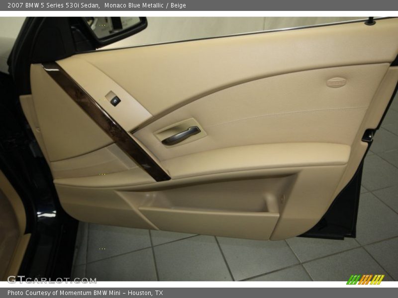 Monaco Blue Metallic / Beige 2007 BMW 5 Series 530i Sedan