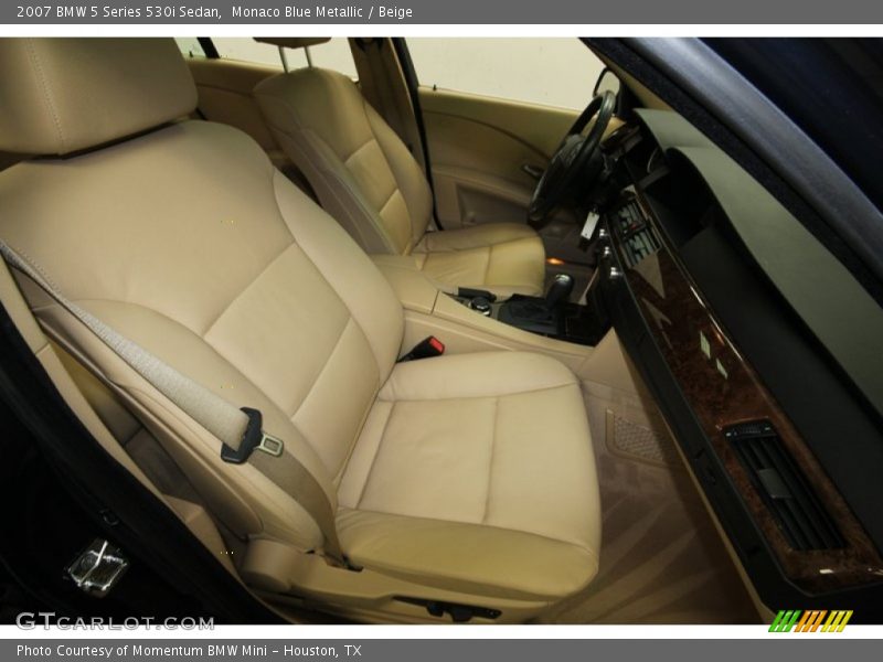 Monaco Blue Metallic / Beige 2007 BMW 5 Series 530i Sedan