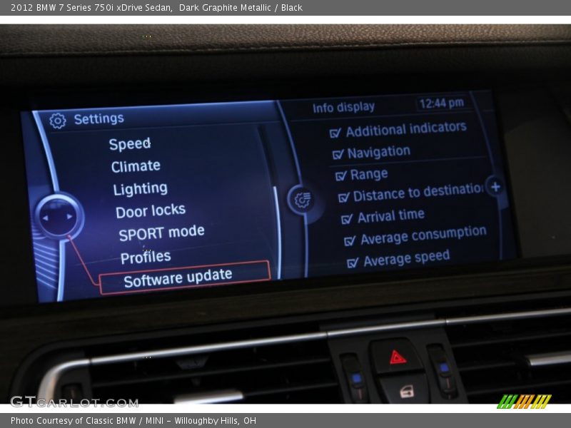 Dark Graphite Metallic / Black 2012 BMW 7 Series 750i xDrive Sedan