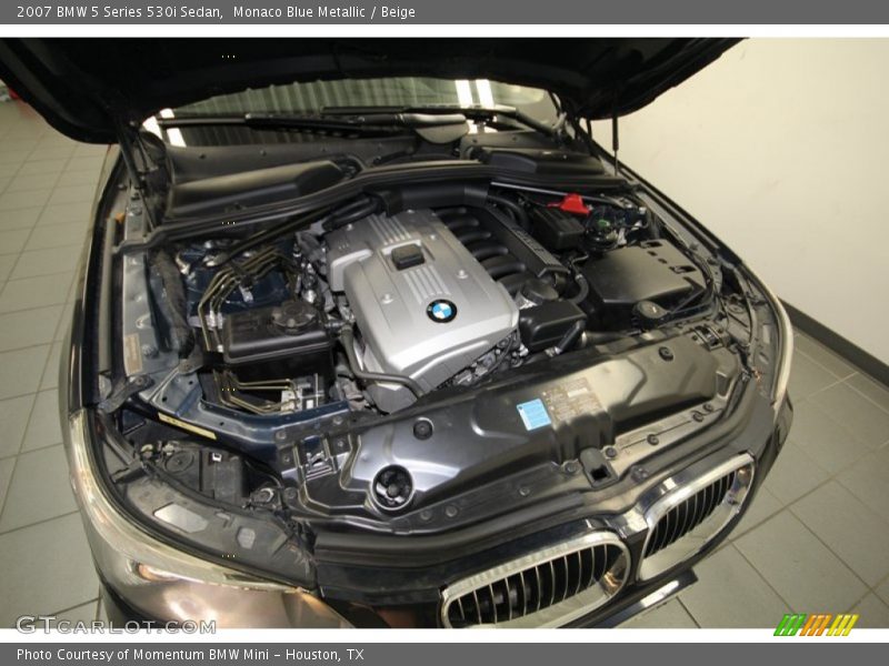 Monaco Blue Metallic / Beige 2007 BMW 5 Series 530i Sedan