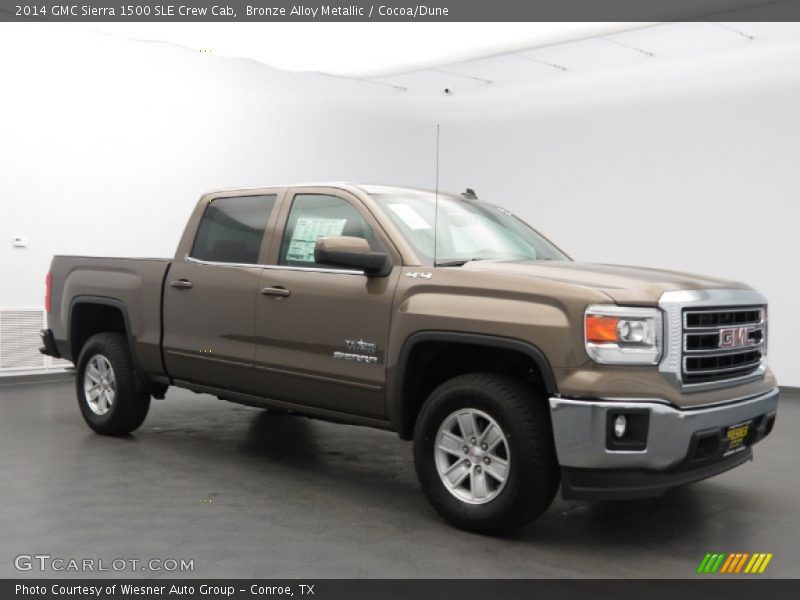 Bronze Alloy Metallic / Cocoa/Dune 2014 GMC Sierra 1500 SLE Crew Cab