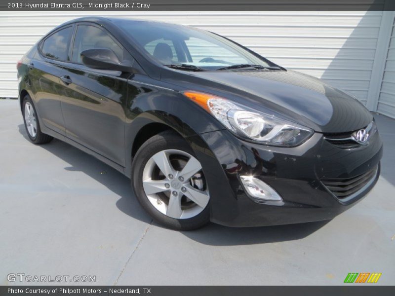Midnight Black / Gray 2013 Hyundai Elantra GLS