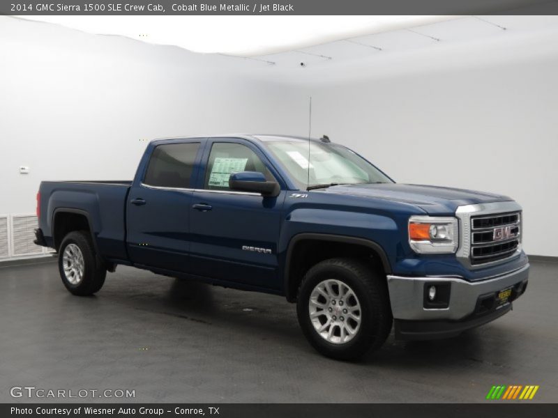 Cobalt Blue Metallic / Jet Black 2014 GMC Sierra 1500 SLE Crew Cab