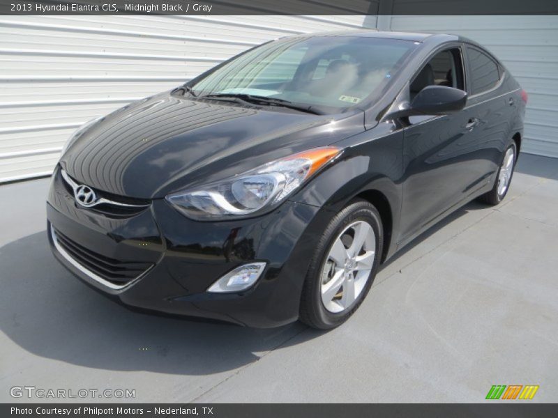 Midnight Black / Gray 2013 Hyundai Elantra GLS