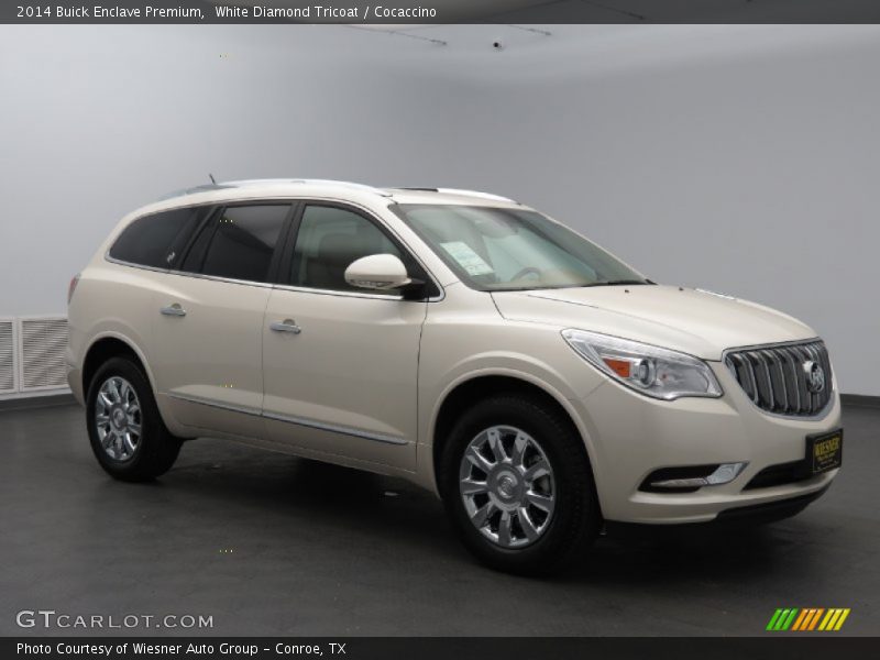 White Diamond Tricoat / Cocaccino 2014 Buick Enclave Premium