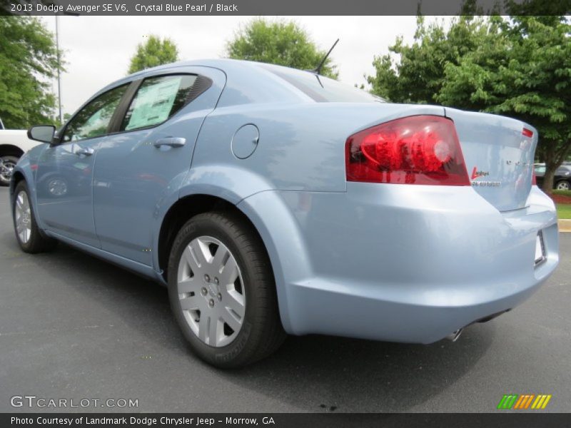 Crystal Blue Pearl / Black 2013 Dodge Avenger SE V6