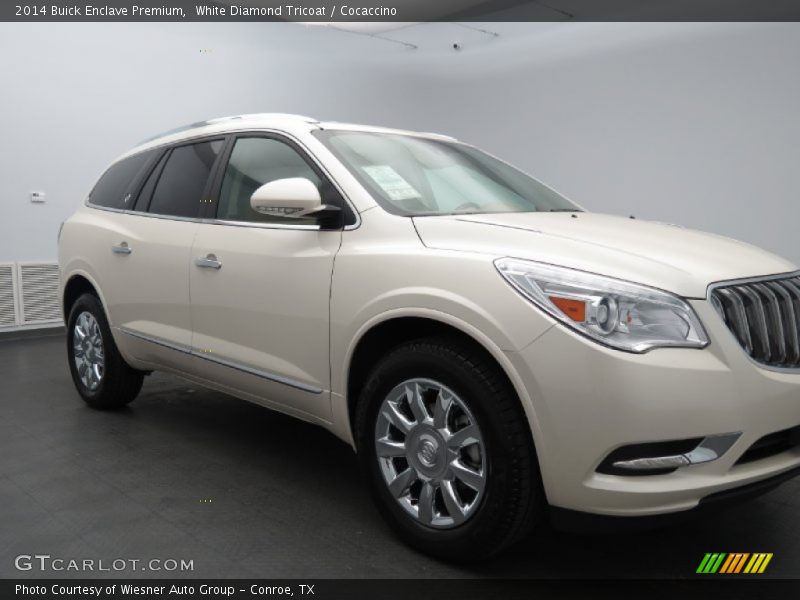 White Diamond Tricoat / Cocaccino 2014 Buick Enclave Premium