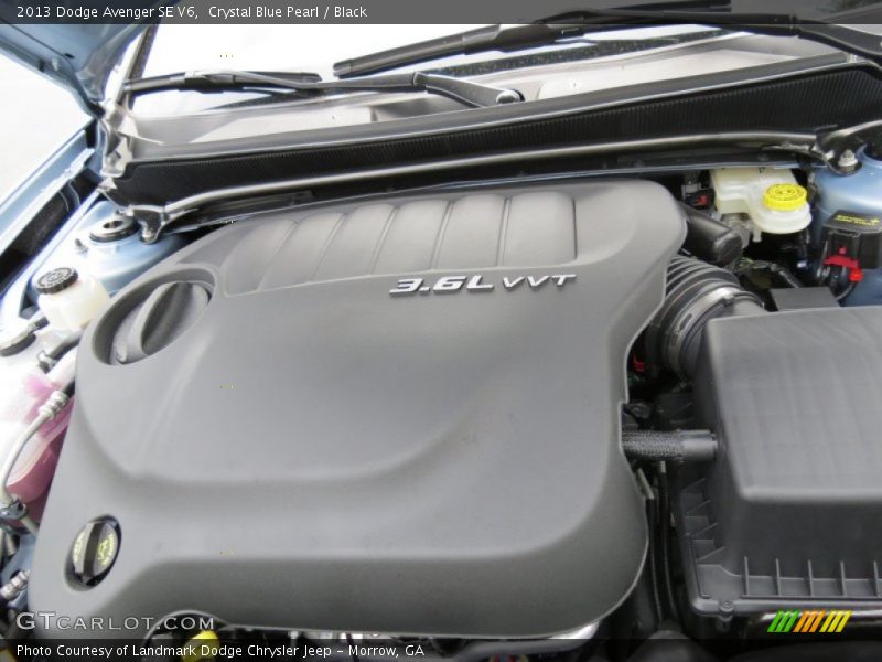 Crystal Blue Pearl / Black 2013 Dodge Avenger SE V6