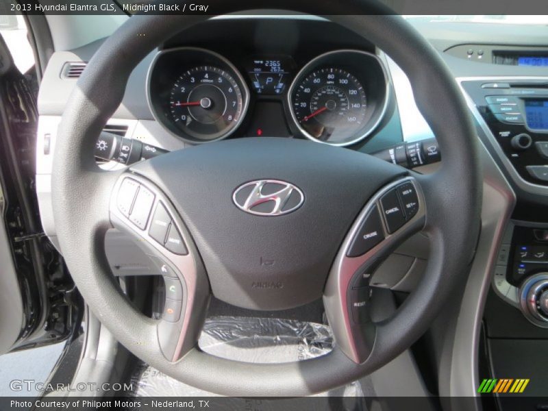 Midnight Black / Gray 2013 Hyundai Elantra GLS