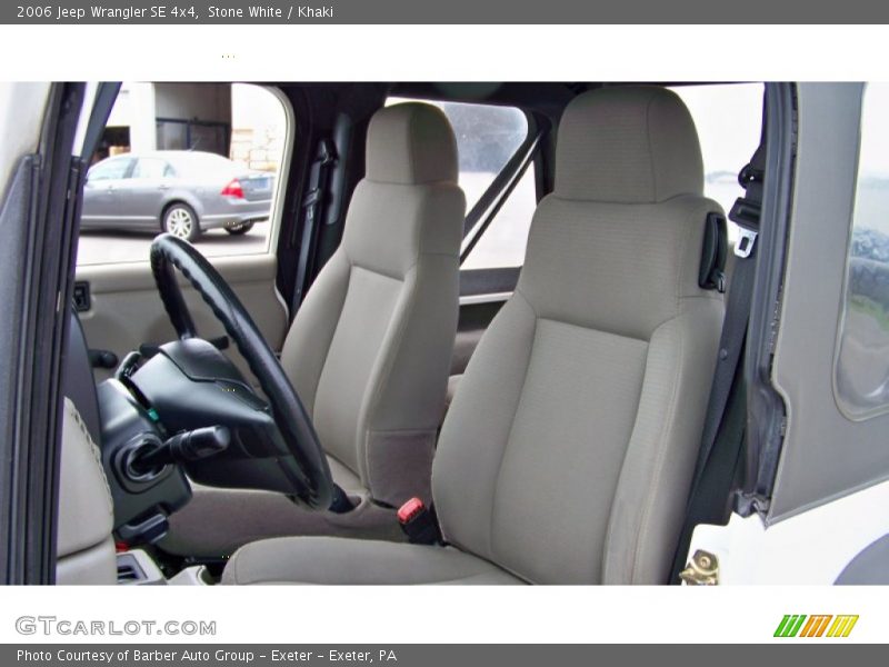 Front Seat of 2006 Wrangler SE 4x4
