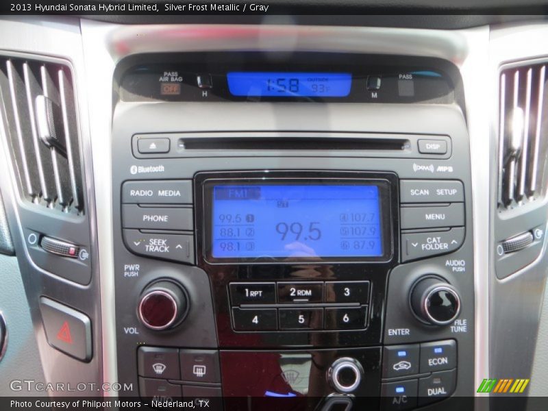 Silver Frost Metallic / Gray 2013 Hyundai Sonata Hybrid Limited