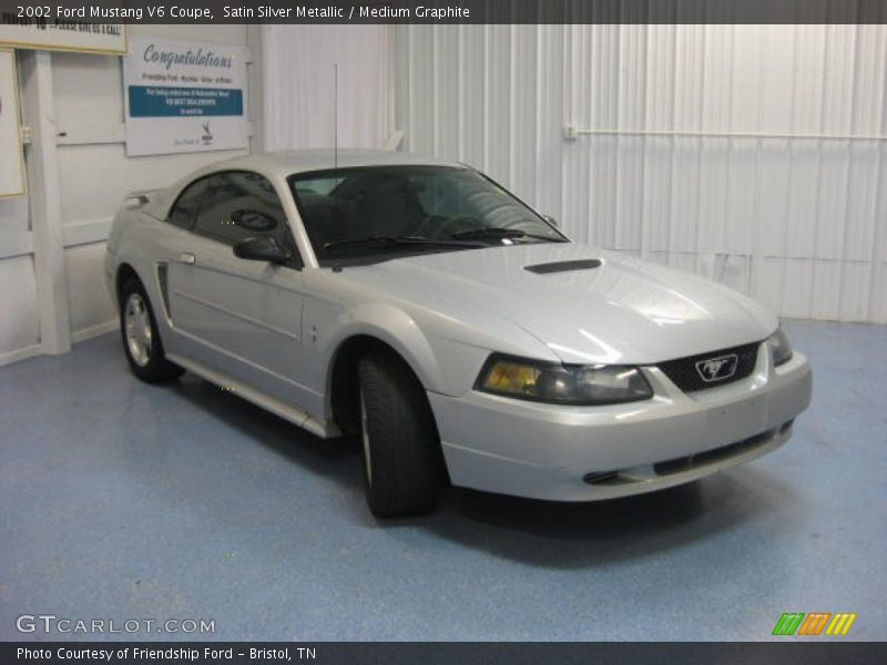 Satin Silver Metallic / Medium Graphite 2002 Ford Mustang V6 Coupe
