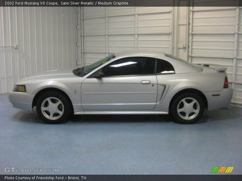 Satin Silver Metallic / Medium Graphite 2002 Ford Mustang V6 Coupe