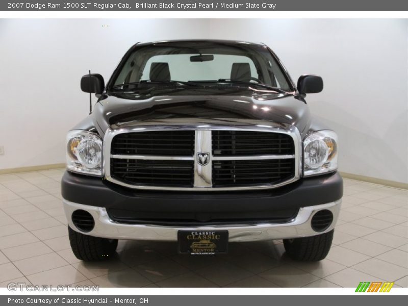 Brilliant Black Crystal Pearl / Medium Slate Gray 2007 Dodge Ram 1500 SLT Regular Cab
