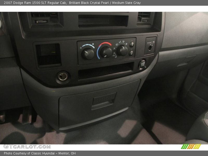 Brilliant Black Crystal Pearl / Medium Slate Gray 2007 Dodge Ram 1500 SLT Regular Cab