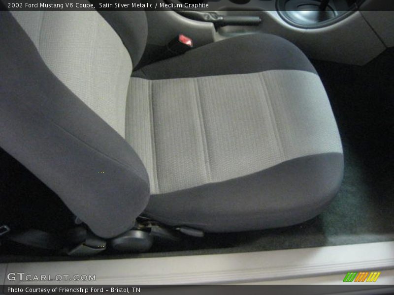 Satin Silver Metallic / Medium Graphite 2002 Ford Mustang V6 Coupe