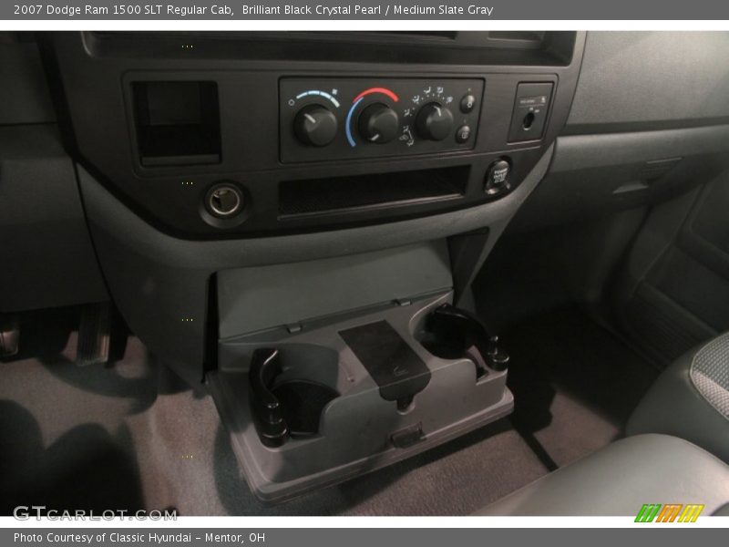 Brilliant Black Crystal Pearl / Medium Slate Gray 2007 Dodge Ram 1500 SLT Regular Cab
