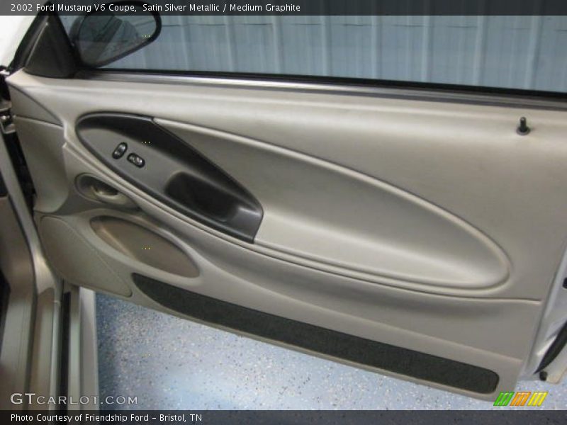 Satin Silver Metallic / Medium Graphite 2002 Ford Mustang V6 Coupe