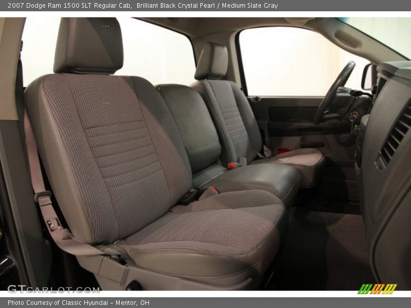 Brilliant Black Crystal Pearl / Medium Slate Gray 2007 Dodge Ram 1500 SLT Regular Cab