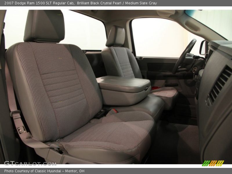 Brilliant Black Crystal Pearl / Medium Slate Gray 2007 Dodge Ram 1500 SLT Regular Cab