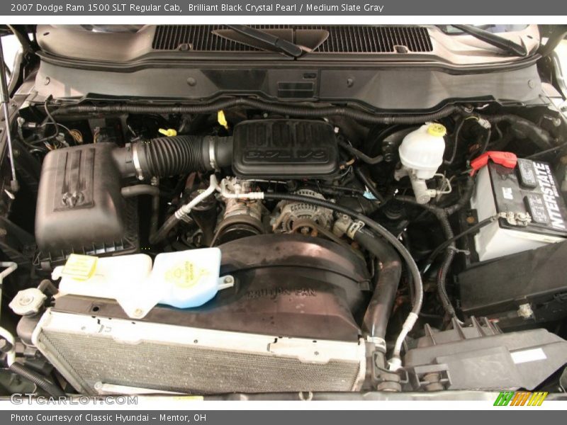 Brilliant Black Crystal Pearl / Medium Slate Gray 2007 Dodge Ram 1500 SLT Regular Cab